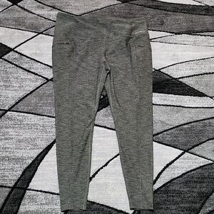 EDDIE BAUER TRAIL TIGHT HIGH-RISE REFLECTIVE LOGO GREEN LEGGINGS XL